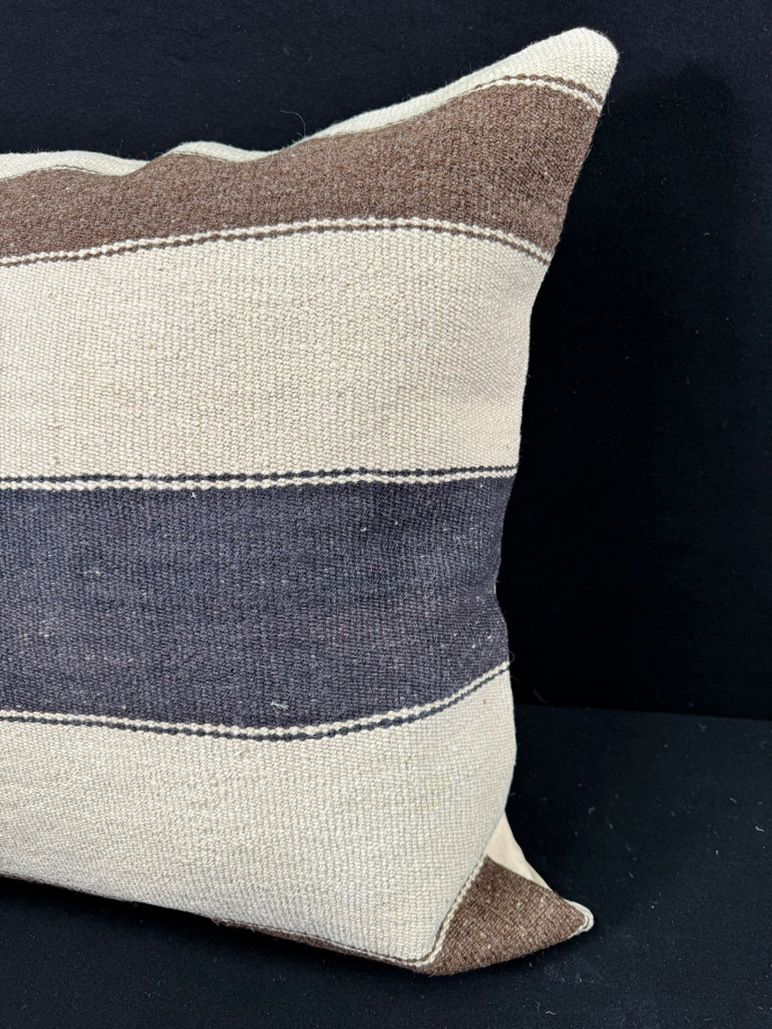Turkish Hemp Pillow Cushion Natural Beige Brown Pillow Cushion Cover 24x24 #30377