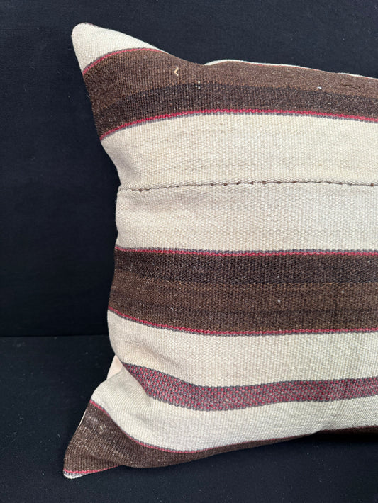 Turkish Hemp Pillow Cushion Natural Beige Brown Pillow Cushion Cover 24x24 #30375