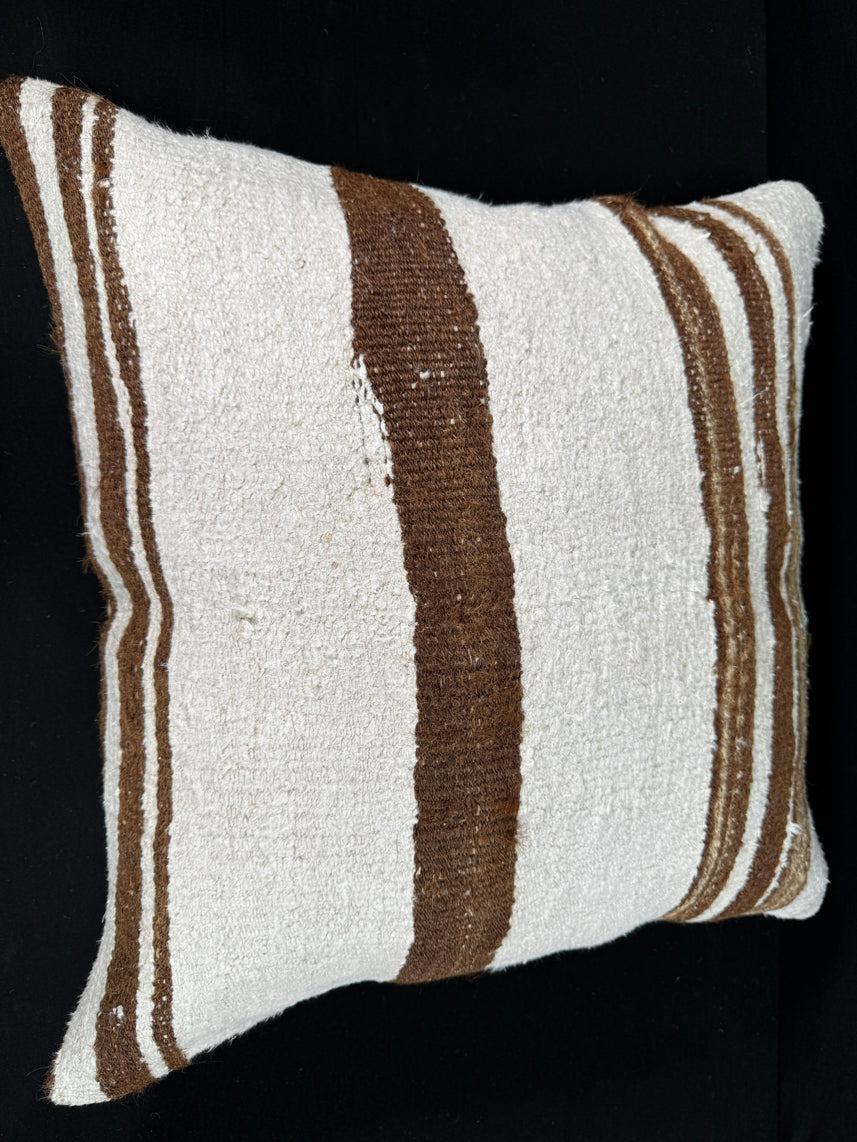 Turkish Hemp Pillow Cushion Natural Beige Brown Pillow Cushion Cover 24x24 #30417