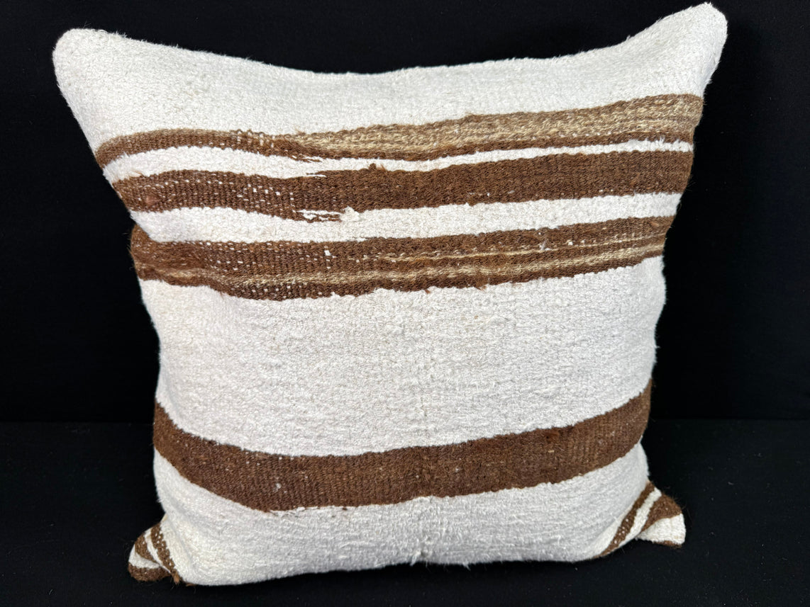 Turkish Hemp Pillow Cushion Natural Beige Brown Pillow Cushion Cover 24x24 #30417