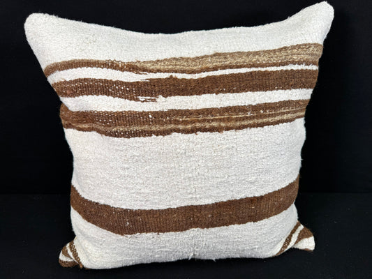 Turkish Hemp Pillow Cushion Natural Beige Brown Pillow Cushion Cover 24x24 #30417