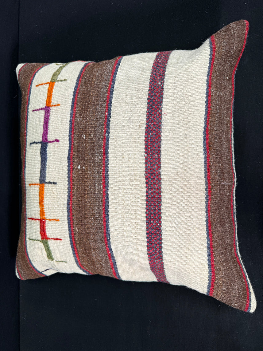 Turkish Hemp Pillow Cushion Natural Beige Brown Pillow Cushion Cover 24x24 #30408