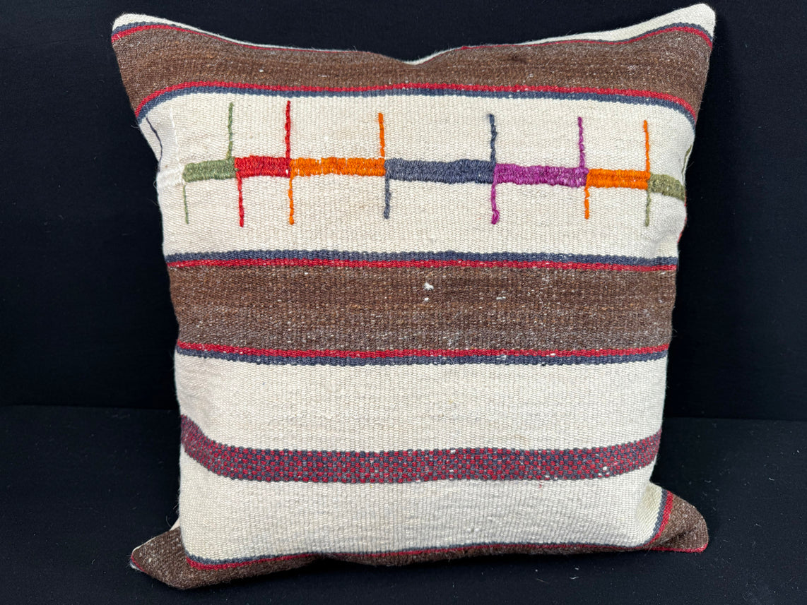 Turkish Hemp Pillow Cushion Natural Beige Brown Pillow Cushion Cover 24x24 #30408