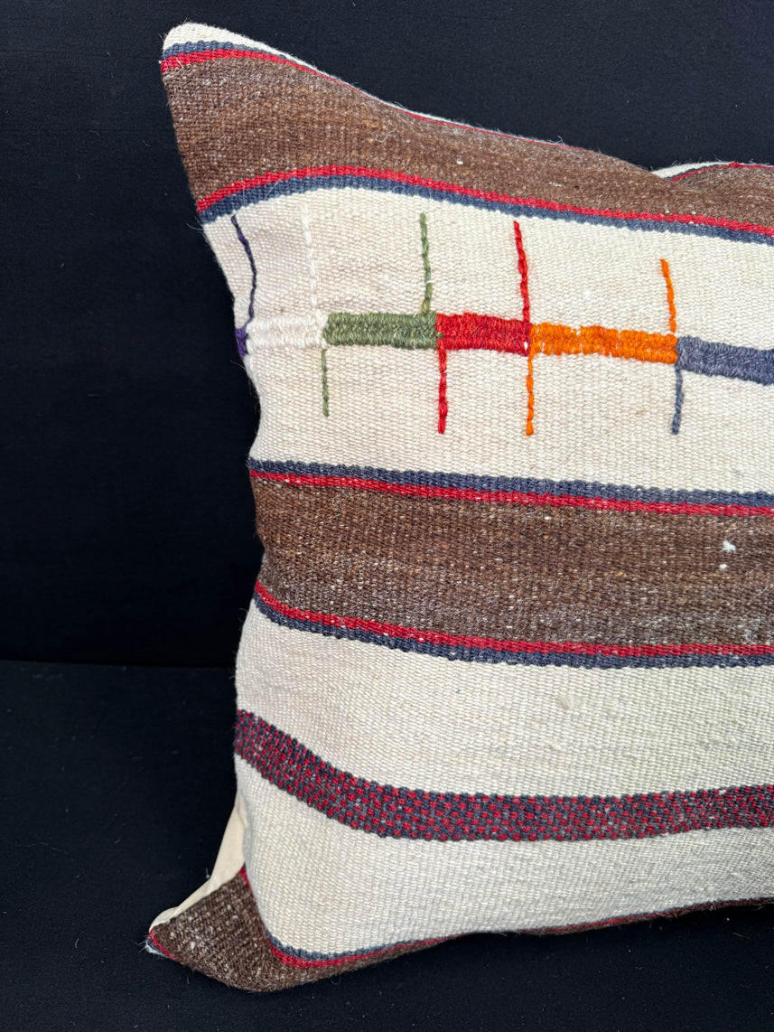 Turkish Hemp Pillow Cushion Natural Beige Brown Pillow Cushion Cover 24x24 #30408