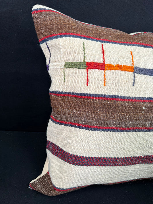 Turkish Hemp Pillow Cushion Natural Beige Brown Pillow Cushion Cover 24x24 #30408