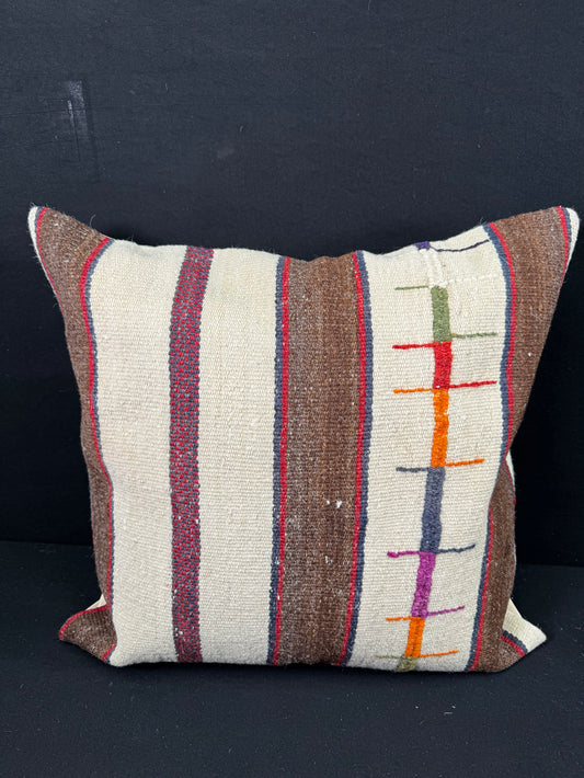 Turkish Hemp Pillow Cushion Natural Beige Brown Pillow Cushion Cover 24x24 #30408