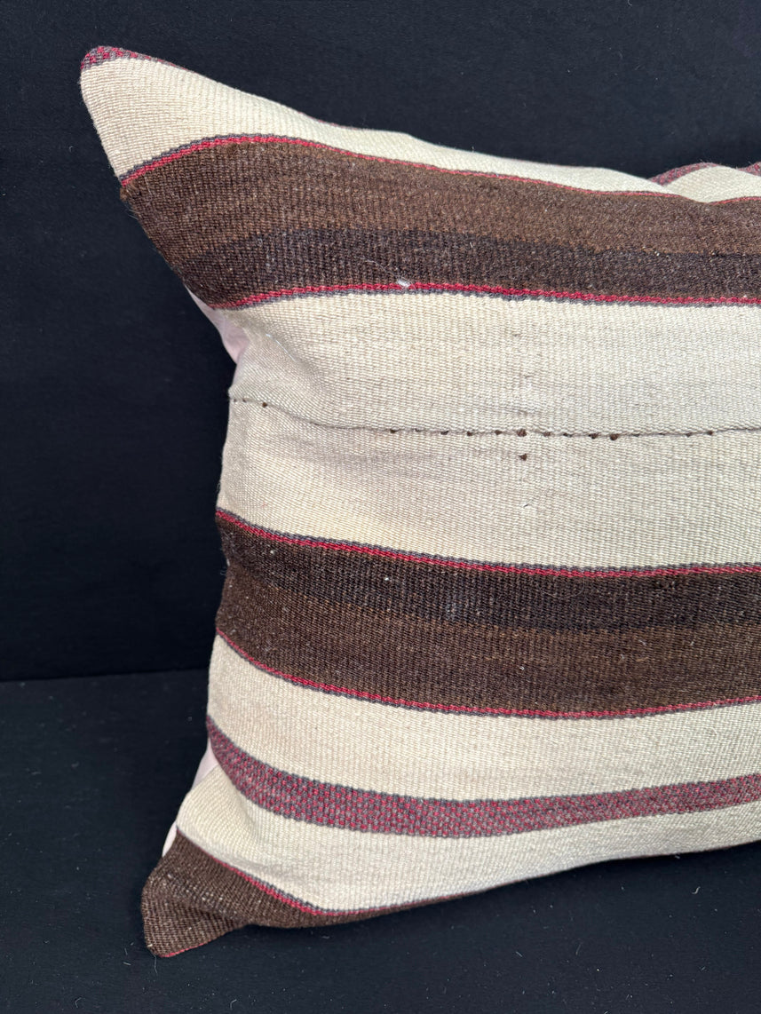 Turkish Hemp Pillow Cushion Natural Beige Brown Pillow Cushion Cover 24x24 #30412