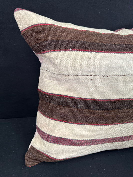 Turkish Hemp Pillow Cushion Natural Beige Brown Pillow Cushion Cover 24x24 #30412
