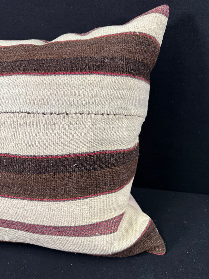 Turkish Hemp Pillow Cushion Natural Beige Brown Pillow Cushion Cover 24x24 #30412