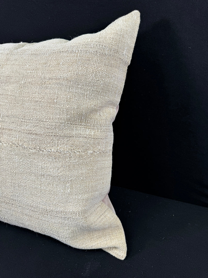 Turkish Hemp Pillow Cushion Natural Beige Pillow Cushion Cover 24x24 #30416
