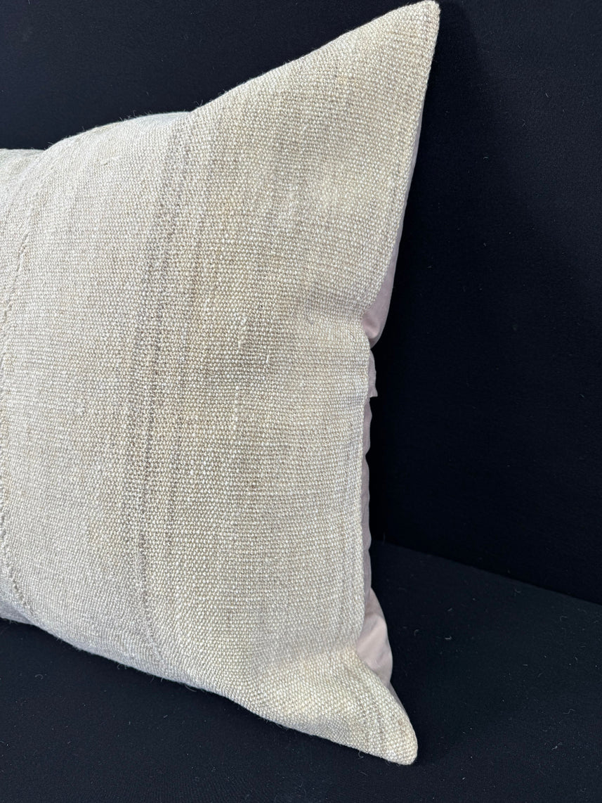 Turkish Hemp Pillow Cushion Natural Beige Pillow Cushion Cover 24x24 #30416