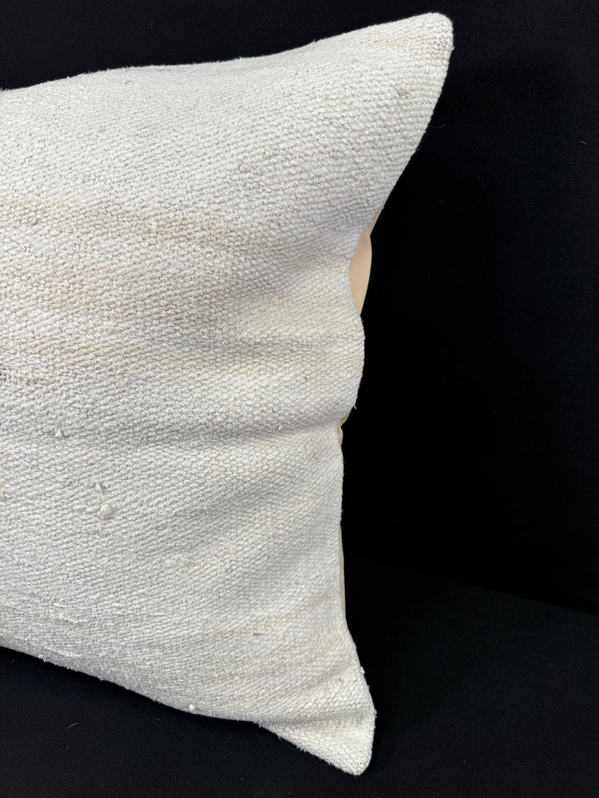 Turkish Hemp Pillow Cushion Natural Beige Pillow Cushion Cover 24x24 #30379
