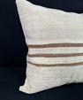 Turkish Hemp Pillow Cushion Natural Beige Brown Pillow Cushion Cover 24x24 #30388