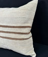 Turkish Hemp Pillow Cushion Natural Beige Brown Pillow Cushion Cover 24x24 #30388