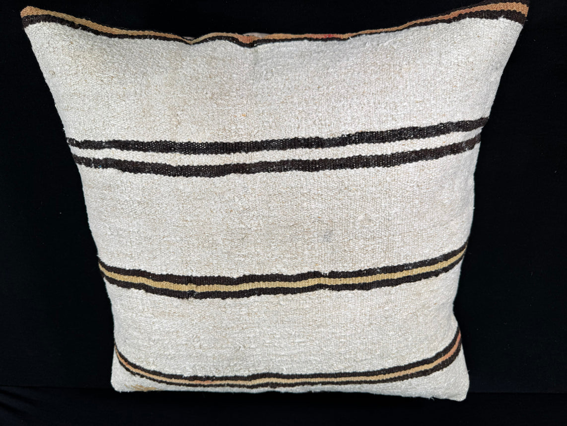 Turkish Hemp Pillow Cushion Natural Beige Brown Pillow Cushion Cover 24x24 #30380