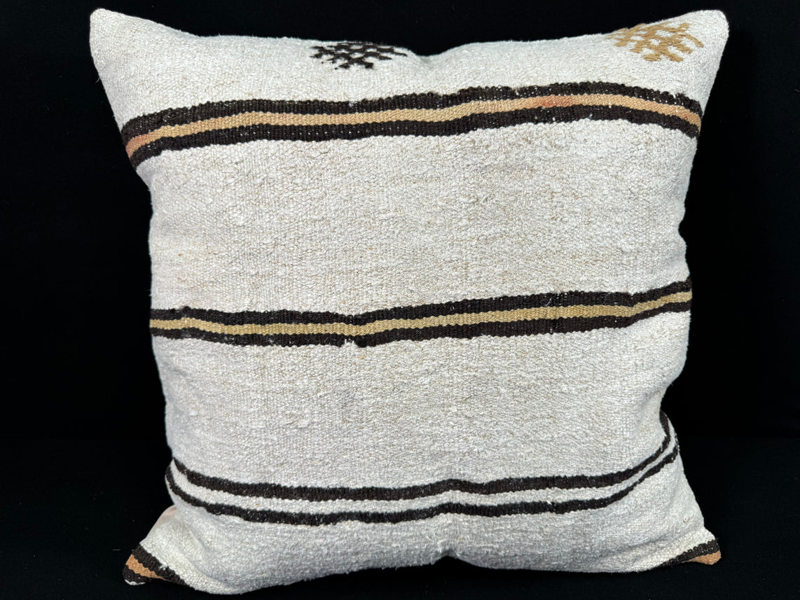 Turkish Hemp Pillow Cushion Natural Beige Brown Pillow Cushion Cover 24x24 #30380