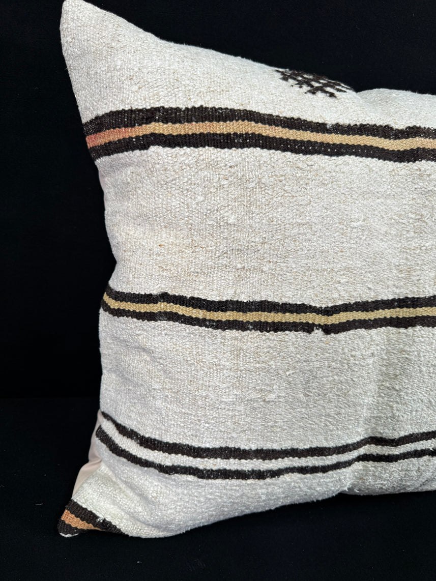 Turkish Hemp Pillow Cushion Natural Beige Brown Pillow Cushion Cover 24x24 #30380