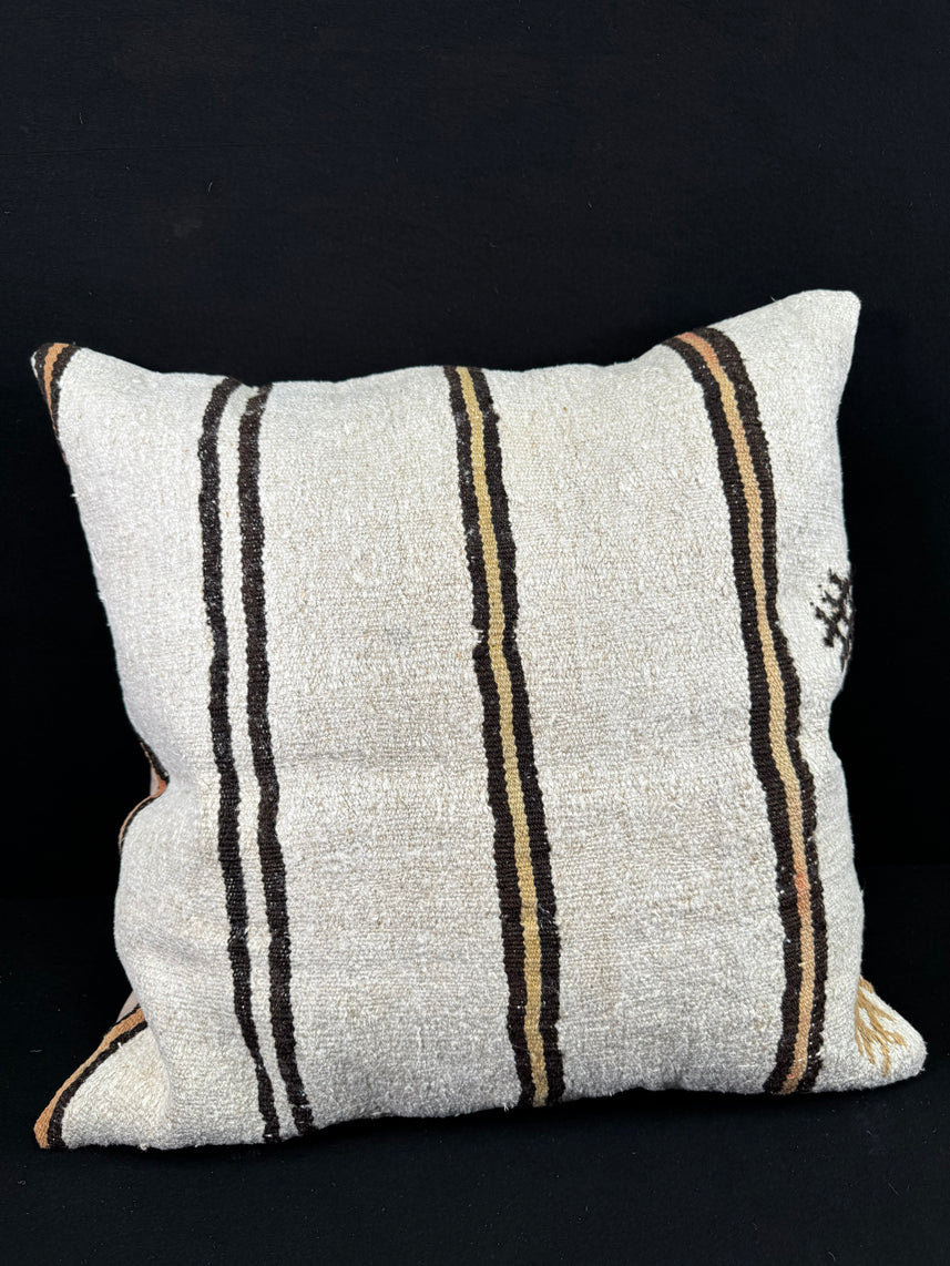 Turkish Hemp Pillow Cushion Natural Beige Brown Pillow Cushion Cover 24x24 #30380