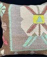 Turkish Hemp Pillow Cushion Natural Mint Green Brown Pillow Cushion Cover 24x24 #30389