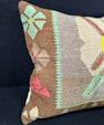 Turkish Hemp Pillow Cushion Natural Mint Green Brown Pillow Cushion Cover 24x24 #30389