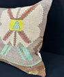 Turkish Hemp Pillow Cushion Natural Mint Green Brown Pillow Cushion Cover 24x24 #30389