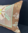 Turkish Hemp Pillow Cushion Natural Mint Green Brown Pillow Cushion Cover 24x24 #30389