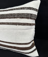 Turkish Hemp Pillow Cushion Natural Beige Brown Pillow Cushion Cover 24x24 #30385