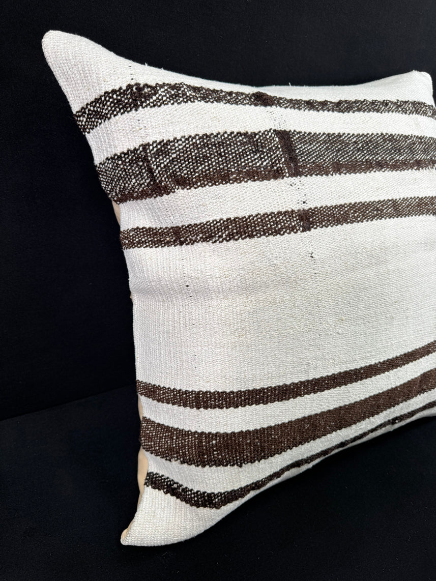 Turkish Hemp Pillow Cushion Natural Beige Brown Pillow Cushion Cover 24x24 #30385