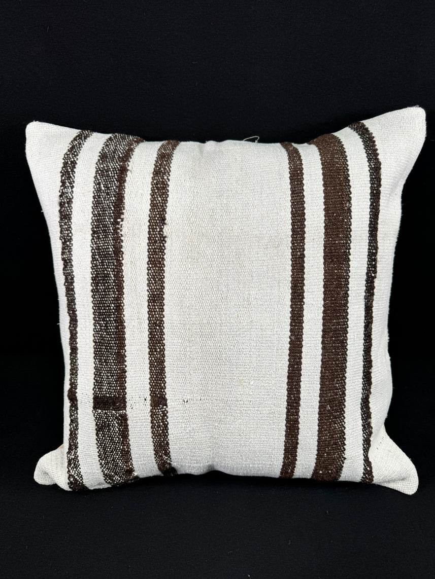 Turkish Hemp Pillow Cushion Natural Beige Brown Pillow Cushion Cover 24x24 #30385