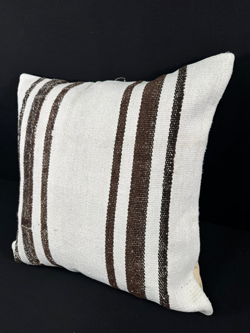 Turkish Hemp Pillow Cushion Natural Beige Brown Pillow Cushion Cover 24x24 #30385