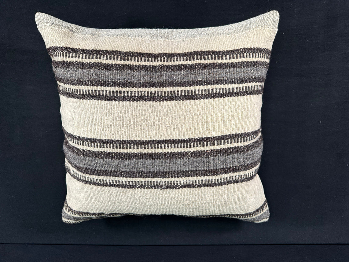 Turkish Hemp Pillow Cushion Natural Beige Gray Pillow Cushion Cover 24x24 #30386