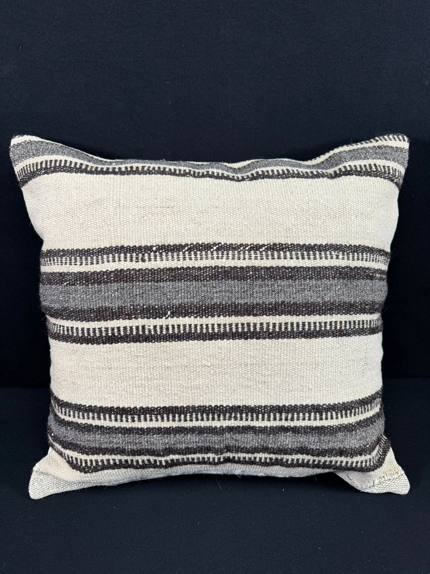 Turkish Hemp Pillow Cushion Natural Beige Gray Pillow Cushion Cover 24x24 #30386