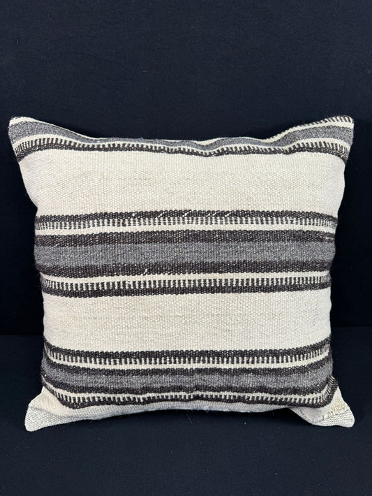 Turkish Hemp Pillow Cushion Natural Beige Gray Pillow Cushion Cover 24x24 #30386
