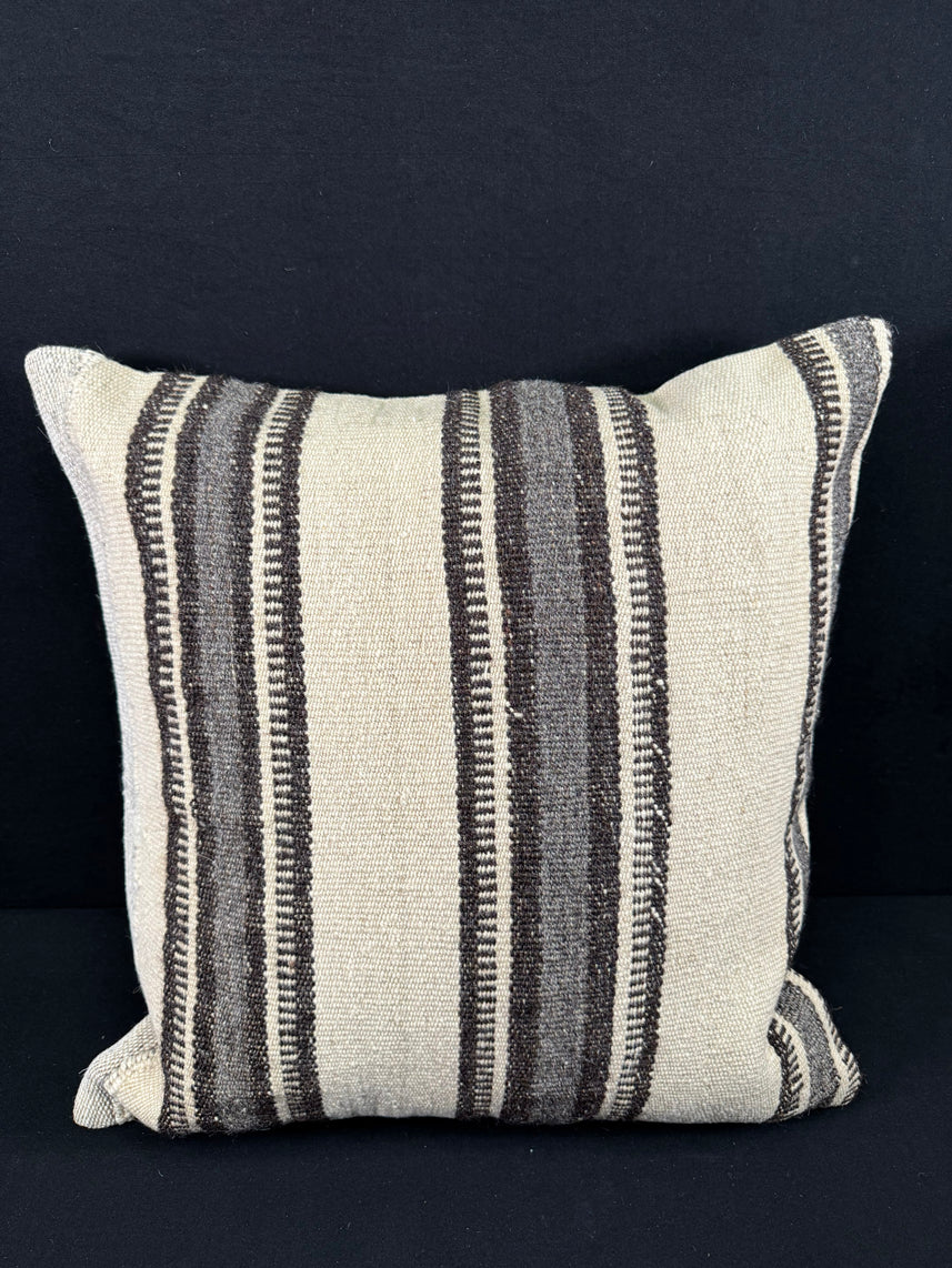 Turkish Hemp Pillow Cushion Natural Beige Gray Pillow Cushion Cover 24x24 #30386
