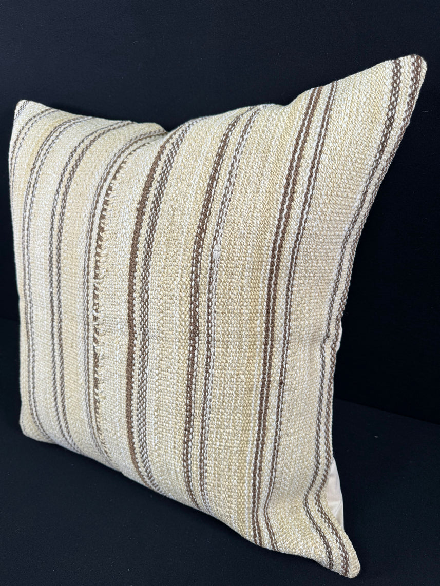 Turkish Hemp Pillow Cushion Natural Beige Brown Pillow Cushion Cover 24x24 #30390