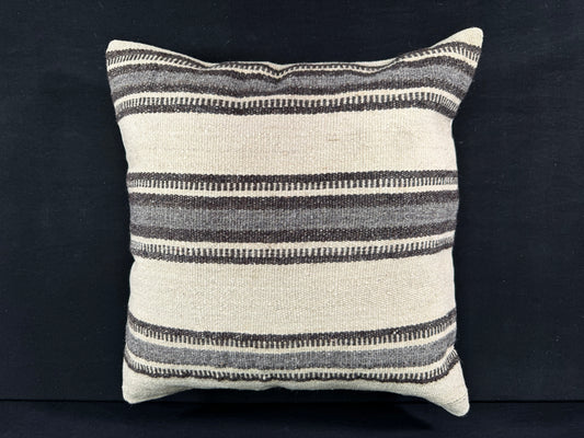 Turkish Hemp Pillow Cushion Natural Beige Gray Pillow Cushion Cover 24x24 #30387