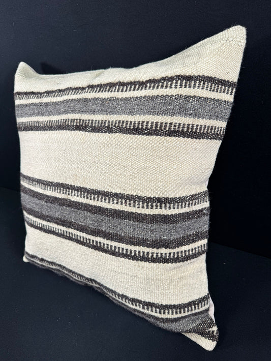Turkish Hemp Pillow Cushion Natural Beige Gray Pillow Cushion Cover 24x24 #30387