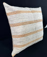 Turkish Hemp Pillow Cushion Natural Beige Rust Pillow Cushion Cover 24x24 #30391