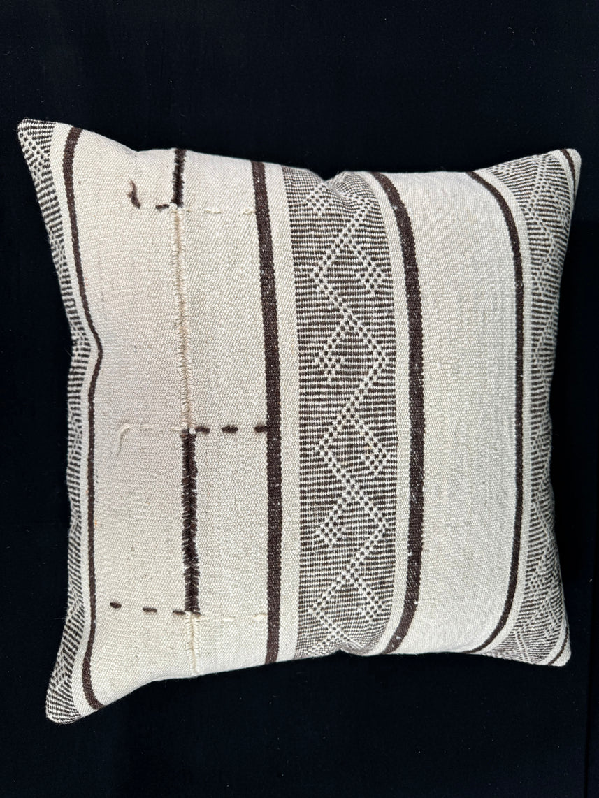 Turkish Hemp Pillow Cushion Natural Beige Brown Pillow Cushion Cover 24x24 #30381