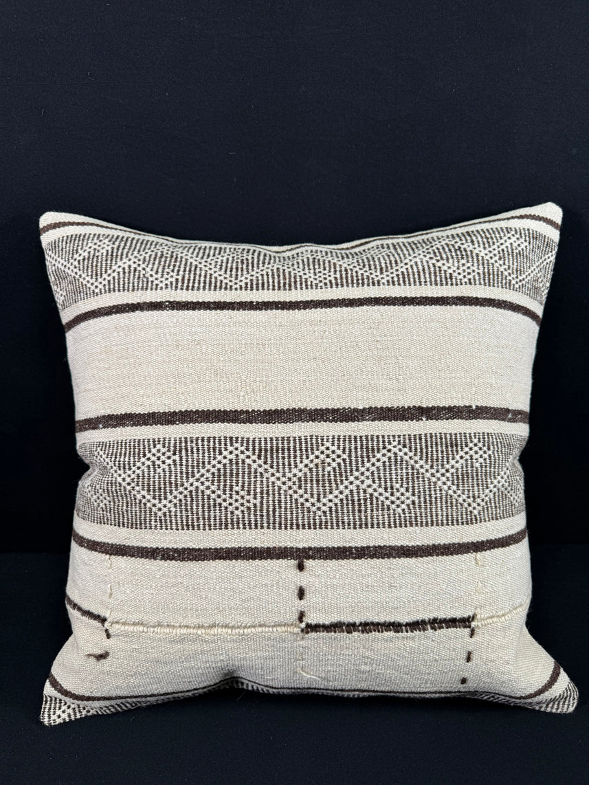 Turkish Hemp Pillow Cushion Natural Beige Brown Pillow Cushion Cover 24x24 #30381