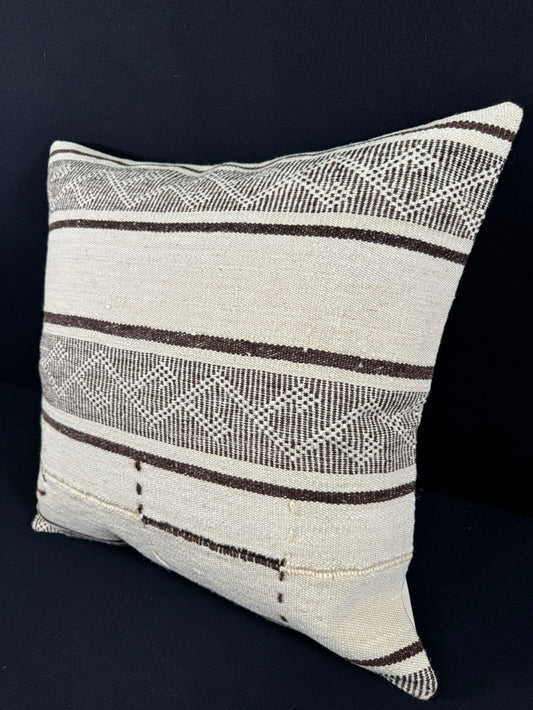 Turkish Hemp Pillow Cushion Natural Beige Brown Pillow Cushion Cover 24x24 #30381