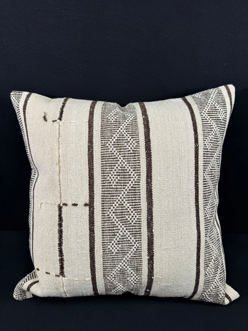 Turkish Hemp Pillow Cushion Natural Beige Brown Pillow Cushion Cover 24x24 #30381