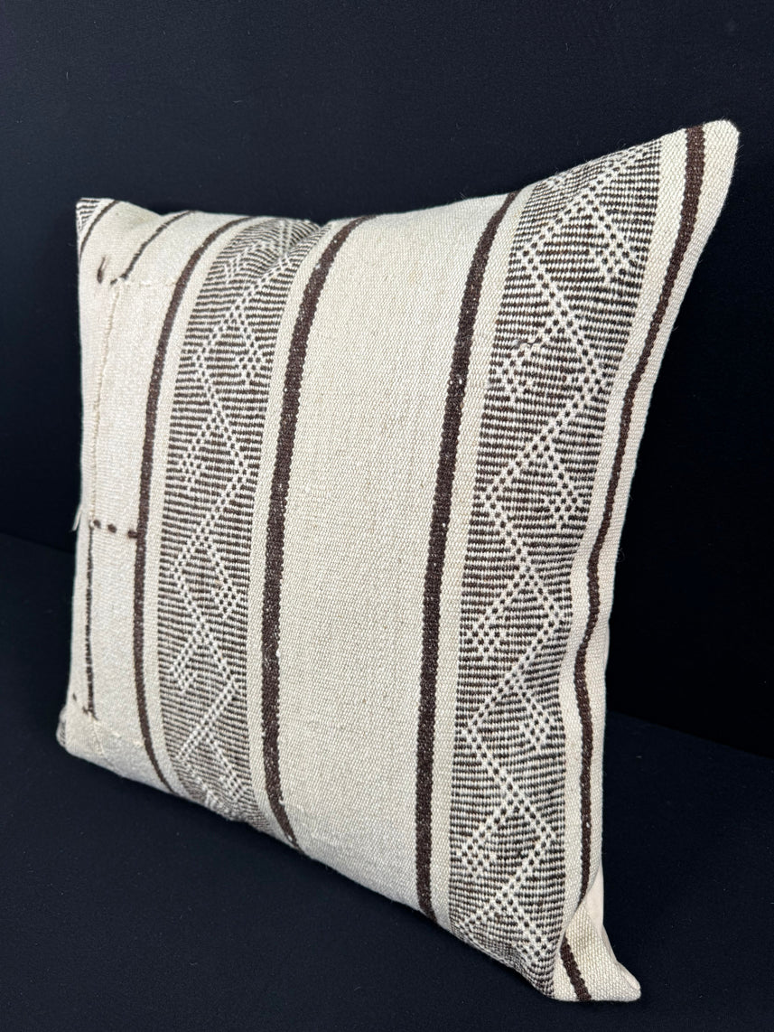 Turkish Hemp Pillow Cushion Natural Beige Brown Pillow Cushion Cover 24x24 #30381
