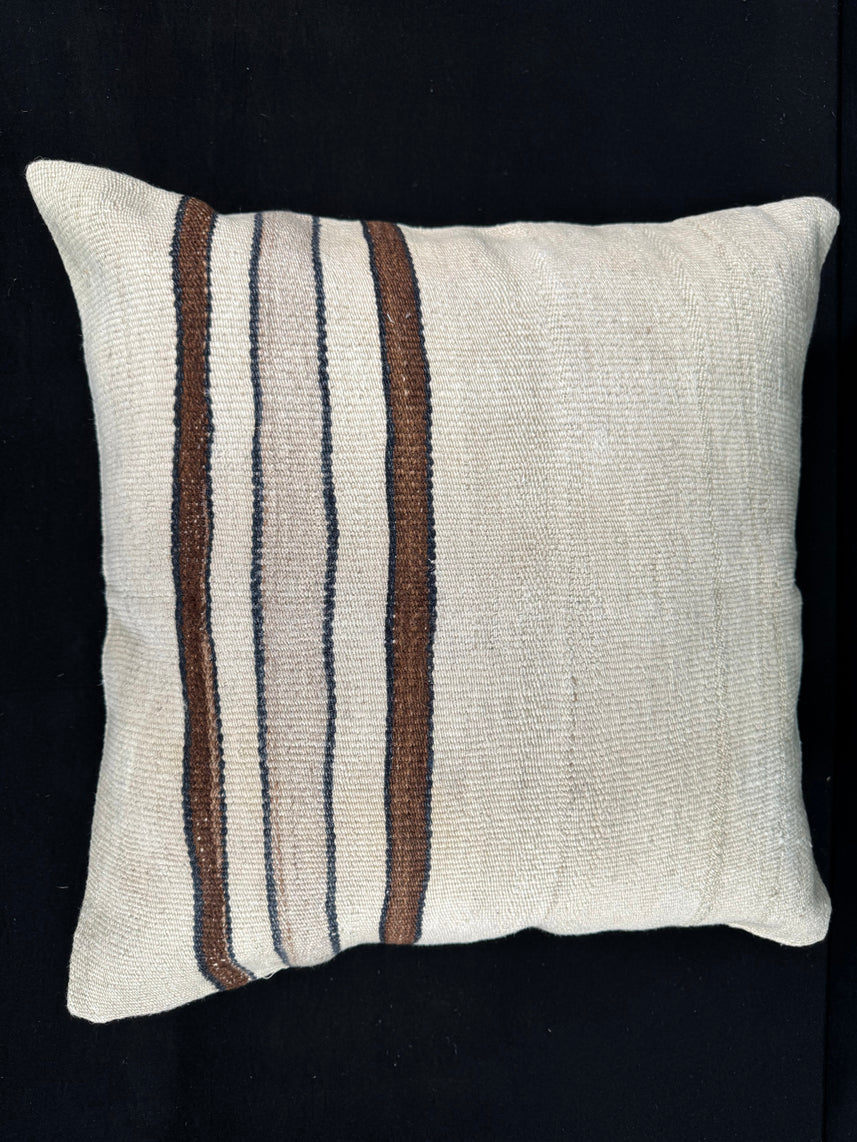 Turkish Hemp Pillow Cushion Natural Beige Brown Pillow Cushion Cover 24x24 #30382