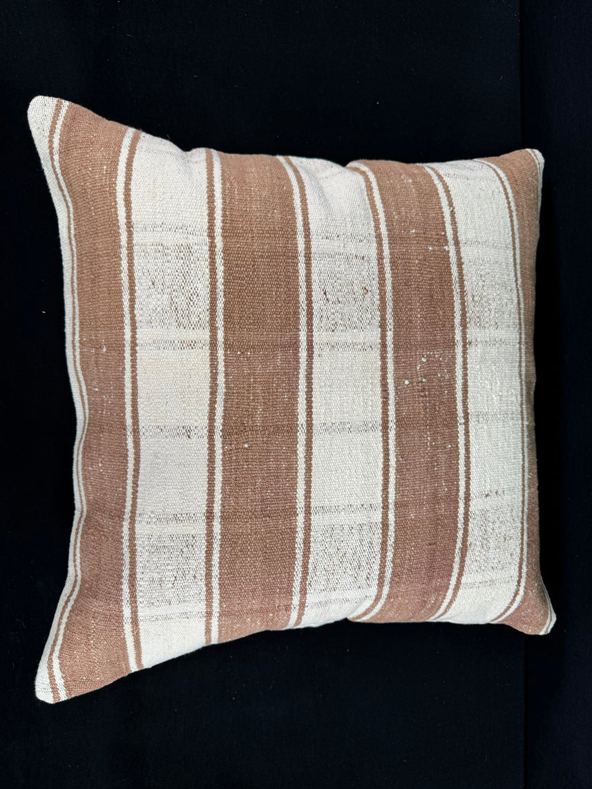 Turkish Hemp Pillow Cushion Natural Beige Brown Pillow Cushion Cover 24x24 #30343