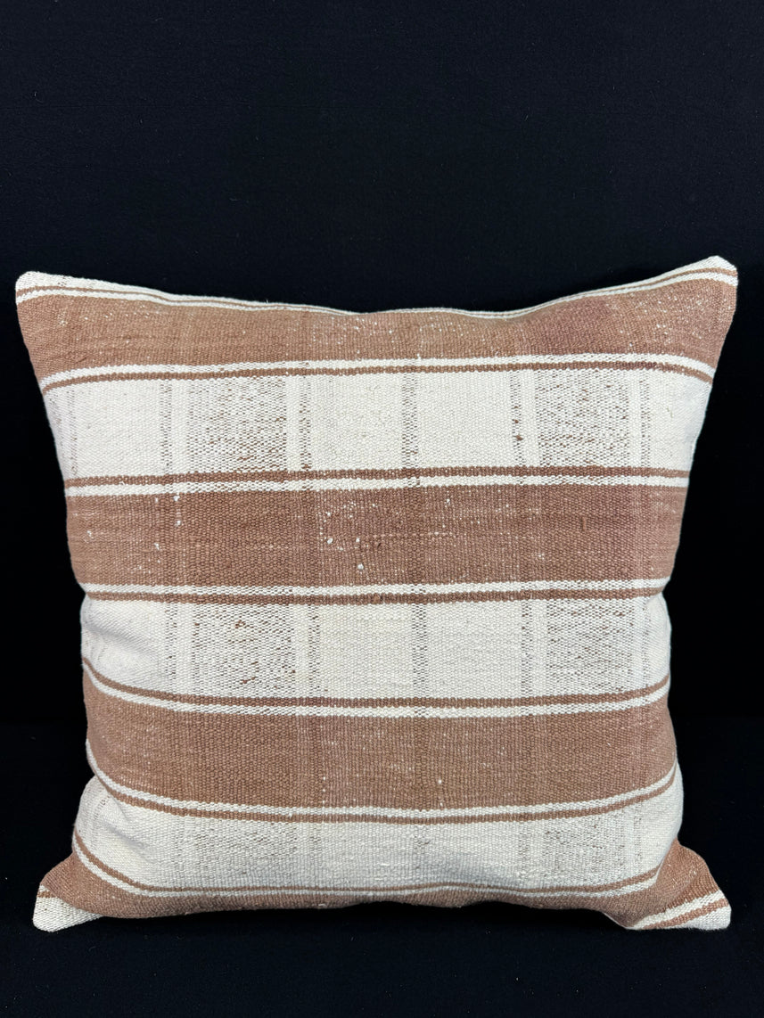 Turkish Hemp Pillow Cushion Natural Beige Brown Pillow Cushion Cover 24x24 #30343