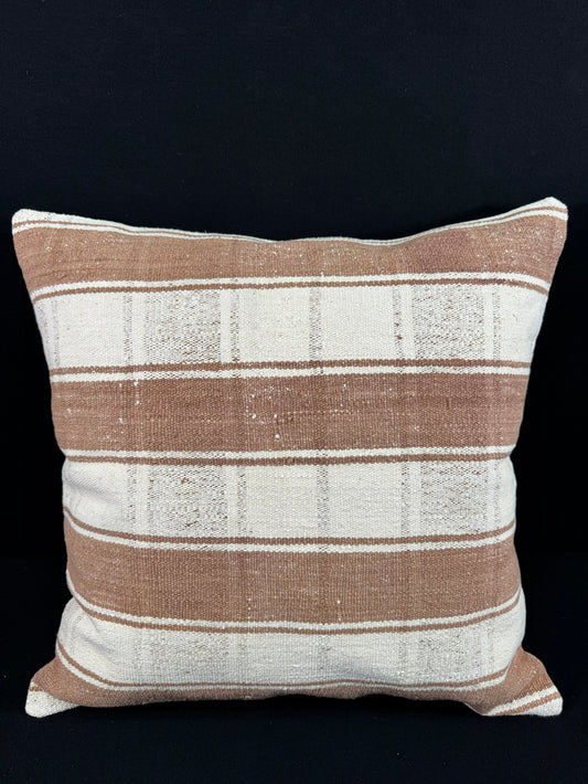 Turkish Hemp Pillow Cushion Natural Beige Brown Pillow Cushion Cover 24x24 #30343