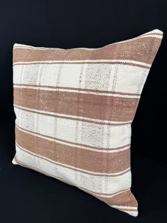 Turkish Hemp Pillow Cushion Natural Beige Brown Pillow Cushion Cover 24x24 #30343