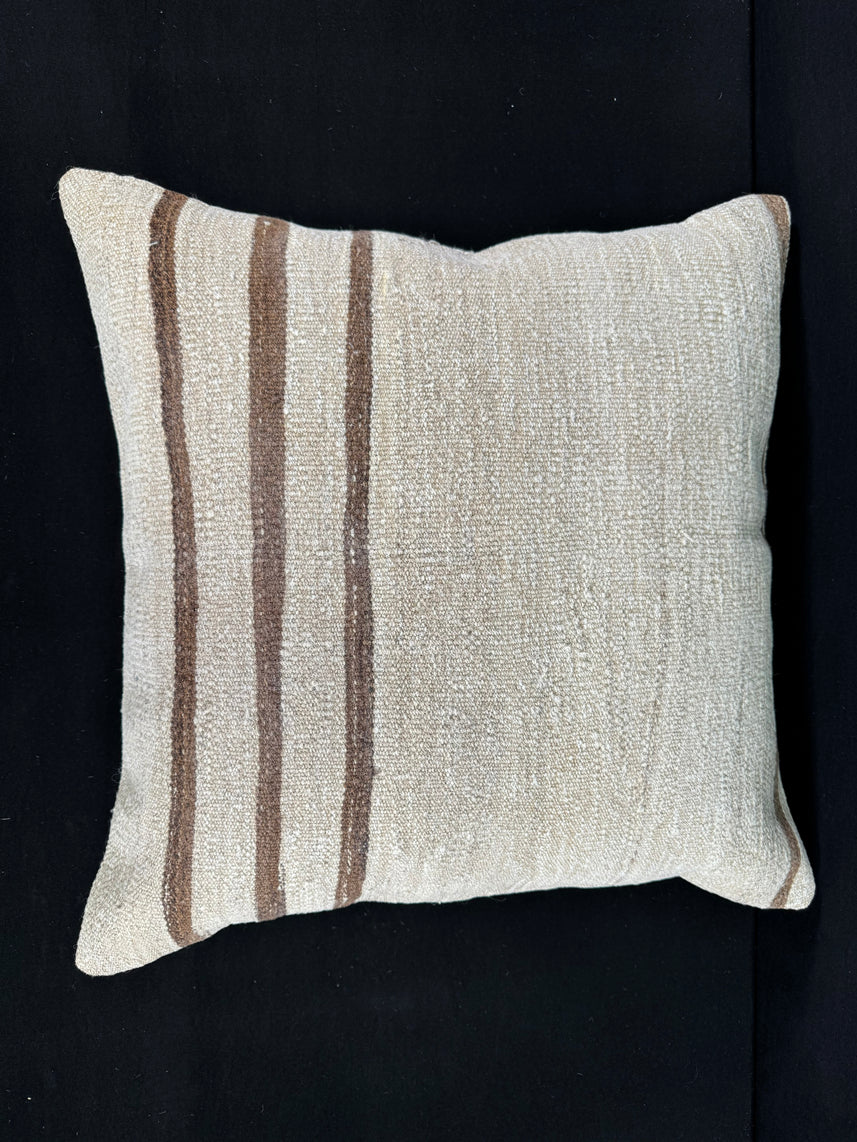 Turkish Hemp Pillow Cushion Natural Beige Brown Pillow Cushion Cover 24x24 #30369