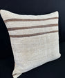 Turkish Hemp Pillow Cushion Natural Beige Brown Pillow Cushion Cover 24x24 #30369